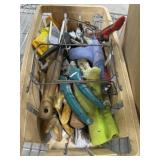 Basket of garden tools and gloves