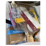 Tote of painting supplies