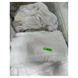 2- Stacks of sheets and pillow case unknown size