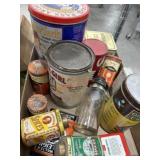 Flat of old tins