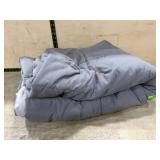 Grey throw blanket