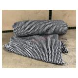 Black and white throw blanket
