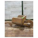 Wood decorator wheel barrow