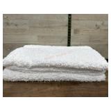 2- 24x60 white bath mats