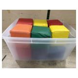 Tote of soft vinyl therapy cubes
