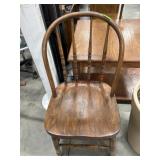 Antique wood spindle back chair
