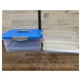 3 Various storage totes with lids