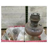 Old oil lamps and shades