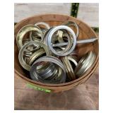 Basket of canning jar rings