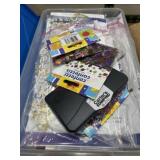 Tote of scrap booking stickers