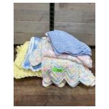 5 Hand made baby coverlets