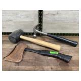Hatchet, hammer and mallet