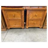 Pair of 2 drawer night stands