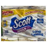 Scott 1000 Long-Lasting Toilet Paper, 45 Rolls