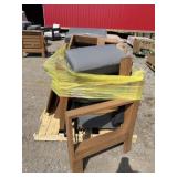 As is teakwood outdoor patio set. Not able to