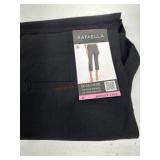 Rafaella Black Pintuck Crop Pants, Size 6