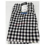 Black and White Checkered Linen Blend Skirt