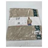 Beige Ribbed Polo Shirt, Size 3XL