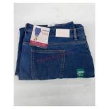 Denim Midi Skirt with Front Slit, Size 18W