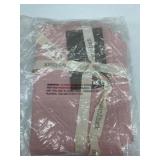 Pink Textured Woven Table Runner Set