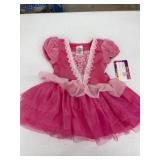 Pink Dress with Lace and Glitter Detail