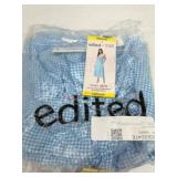 Blue Gingham Sleeveless Maxi Dress, Medium