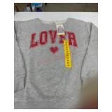 Gray Pullover Sweatshirt with Printed 