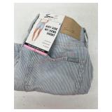 Striped High-Rise Weekend Shorts with Back Pocket