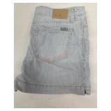Striped Denim Shorts, Size 8