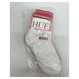 Hue White and Red Stripe Socks