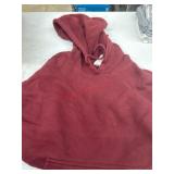 Burgundy Fleece Hoodie, XS