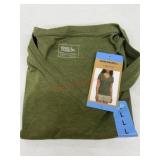 Eddie Bauer Green V-Neck Tee, Size L