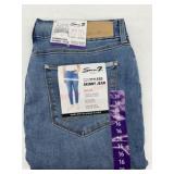 Blue High-Rise Tummyless Skinny Jeans, Size 16
