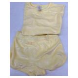 Yellow Two-Piece Shirt and Shorts Pajama Set