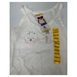 White Ribbed Cropped Tank Top, Medium