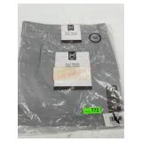 Flat-Front Twill Shorts, Size 42