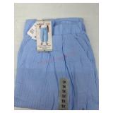 Light Blue Gauze Barrel Pants, 1X