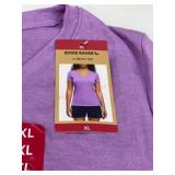 Eddie Bauer Purple V-Neck Tee, XL