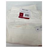 Nine West Gramercy Crop White Pants, Size 14