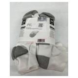 10-Pack White and Gray Quarter Socks