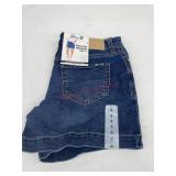 Denim High-Rise Weekend Shorts, Size 4
