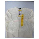 White Knit Sweater by Frye, Size M