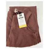 Rib-Knit Sleeveless Dress in Brown