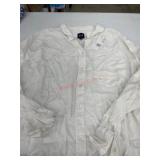 White Gap Long-Sleeve Button-Up Shirt, XXL