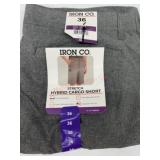 Iron Co. Stretch Hybrid Cargo Shorts, Size 36