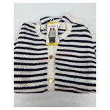 Nine West Striped Cardigan, Medium