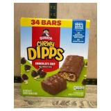 Quaker Chewy Dipps Chocolate Chip Bars, 34 Count