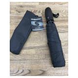 Black Compact Foldable Umbrella with Sleeve