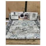 Washable Floral Accent Rug, 24 x 43 Inches