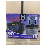 90 Large Power Flex Trash Bags